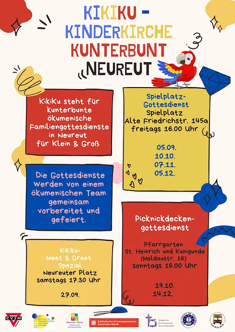 Termine für Kinderkirche Kunterbunt in Neureut