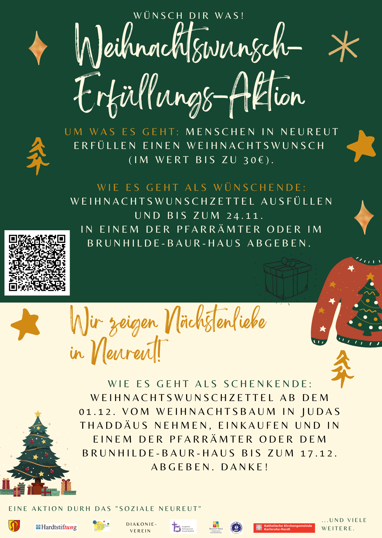 Weihnachtswunsch-Erfüllungsaktion vom „Bündnis Soziales Neureut“